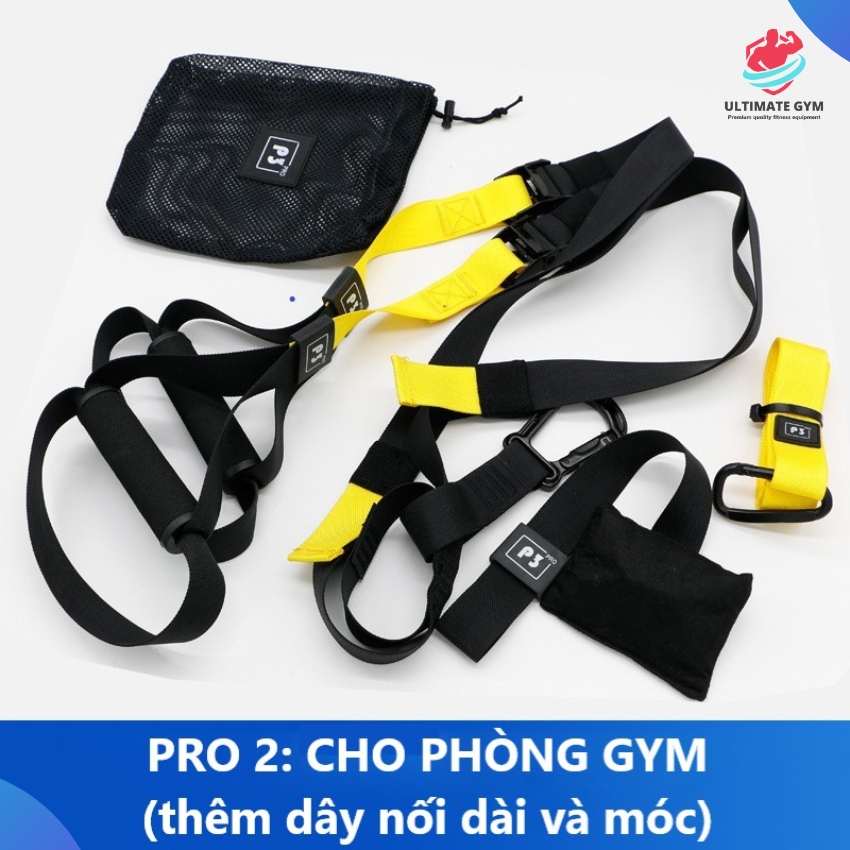 Dây kháng lực tập gym TRX, dây treo kháng lực đa năng tập body weight chính hãng nhập khẩu ULTIMATE GYM