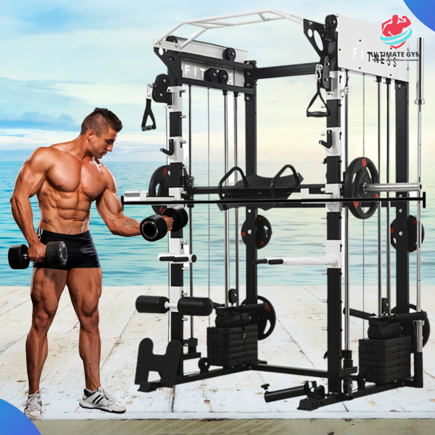 Máy đa năng tập gym khung rack dual cable đa năng tập full các nhóm cơ dành cho home gym private gym ULTIMATE GYM